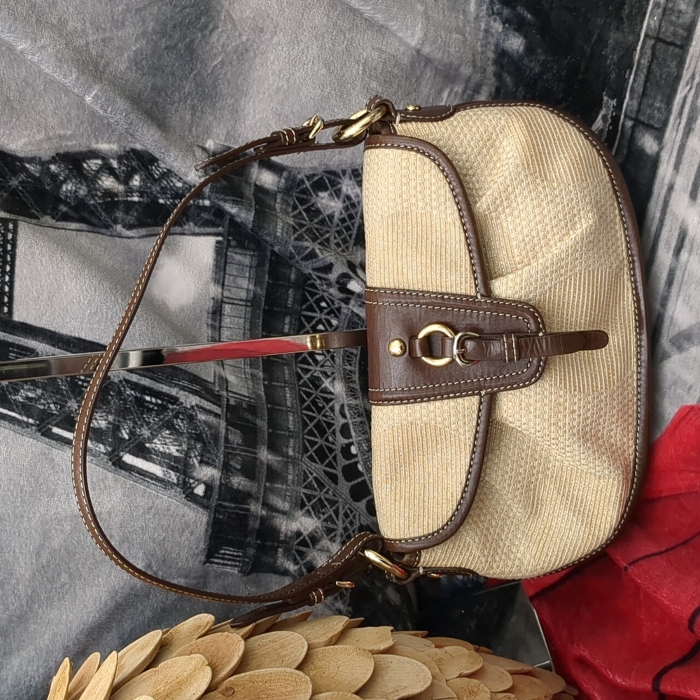 Dkny Linen And Leather Purse